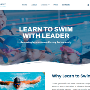 Swimming School Leader WordPress Theme