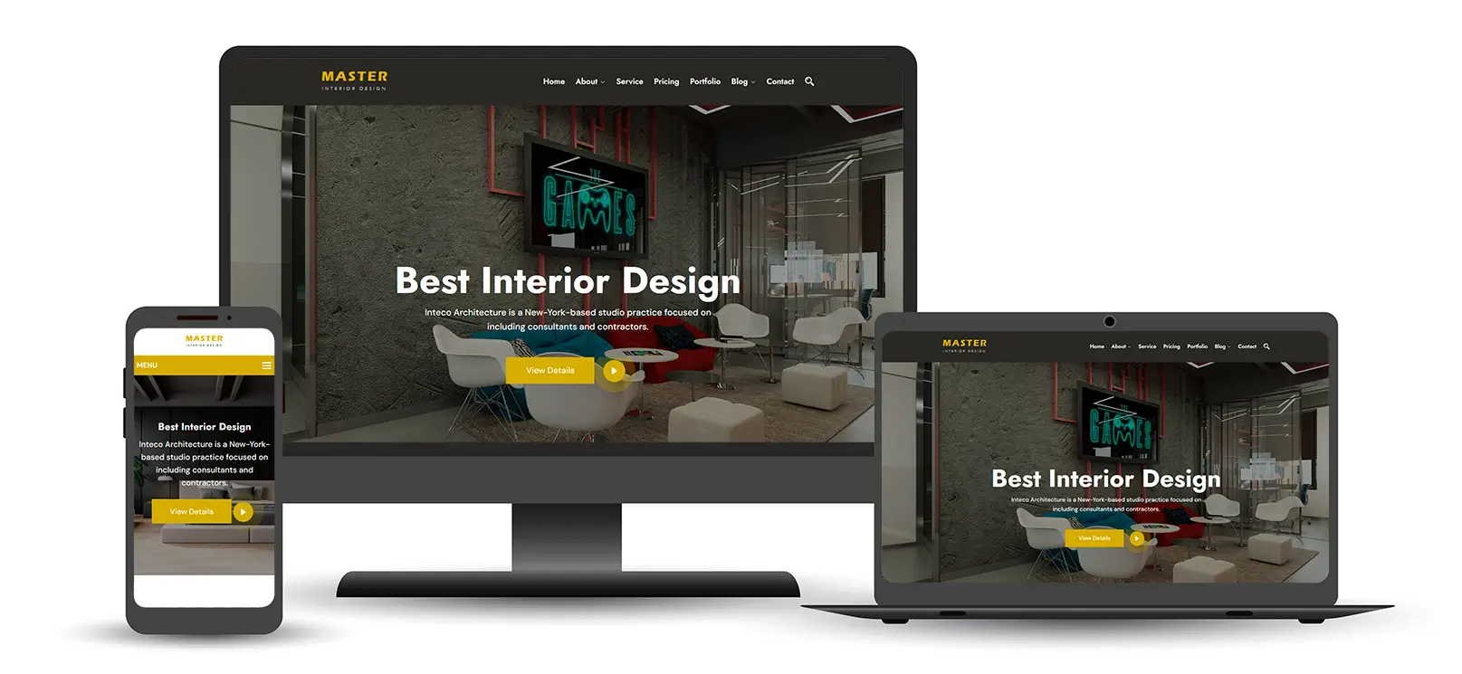 Master Interior Design WordPress Theme